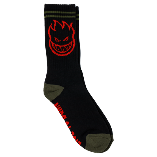 Spitfire Bighead Sock Black/Olive/Red
