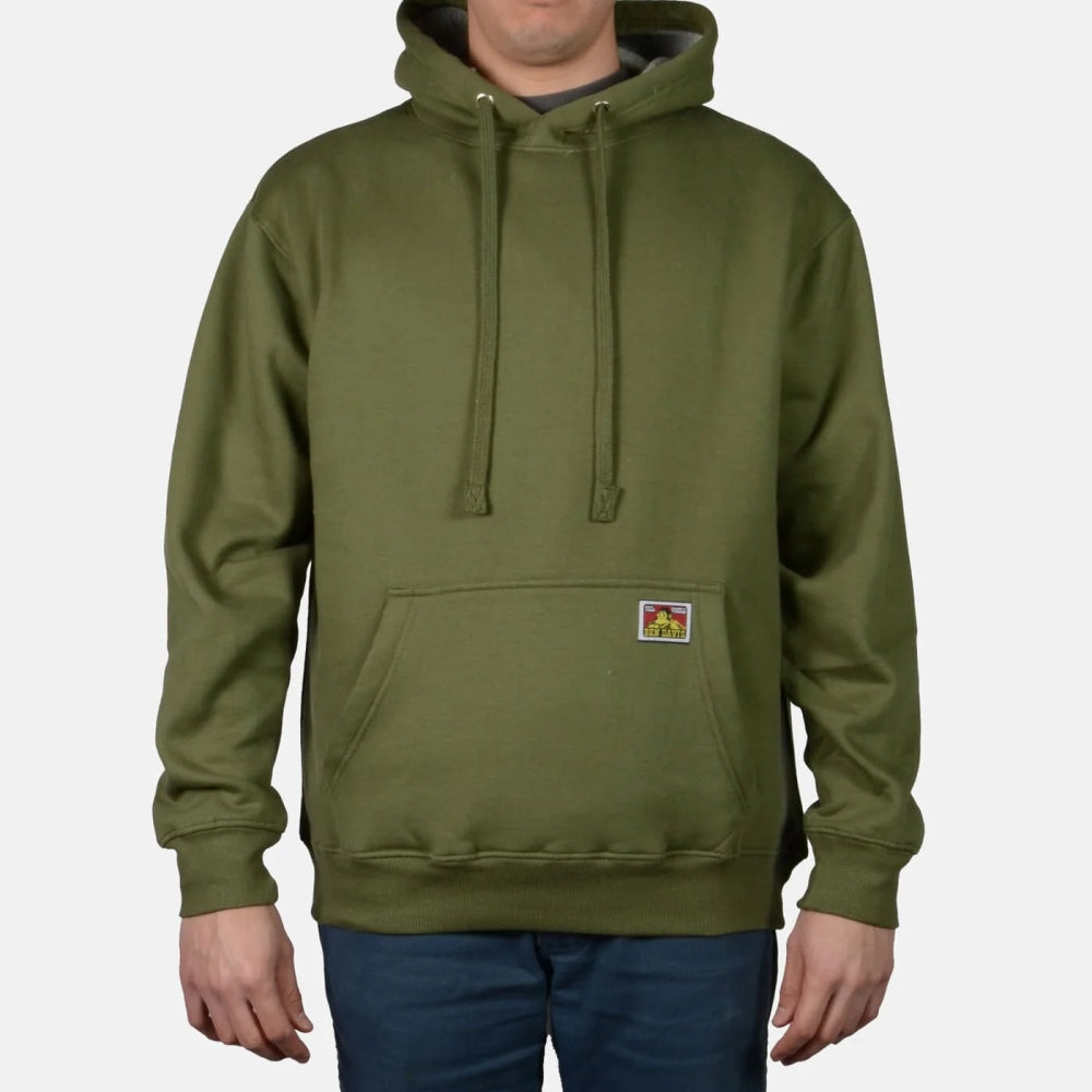 BEN DAVIS Heavyweight Hooded Sweatshirt Olive