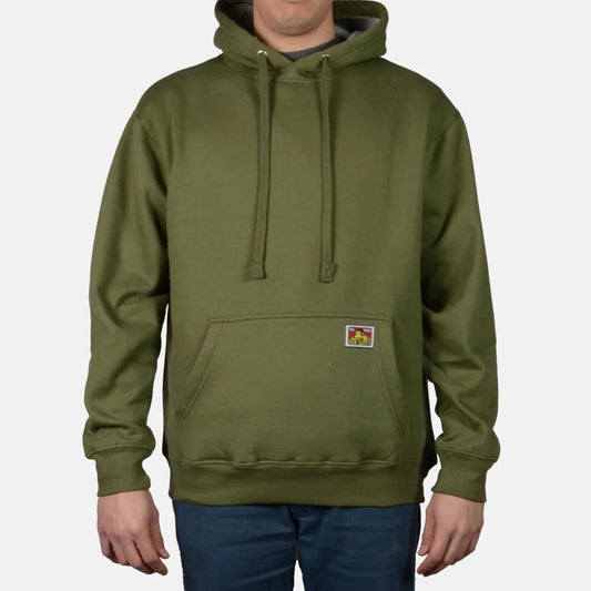 BEN DAVIS Heavyweight Hooded Sweatshirt Olive