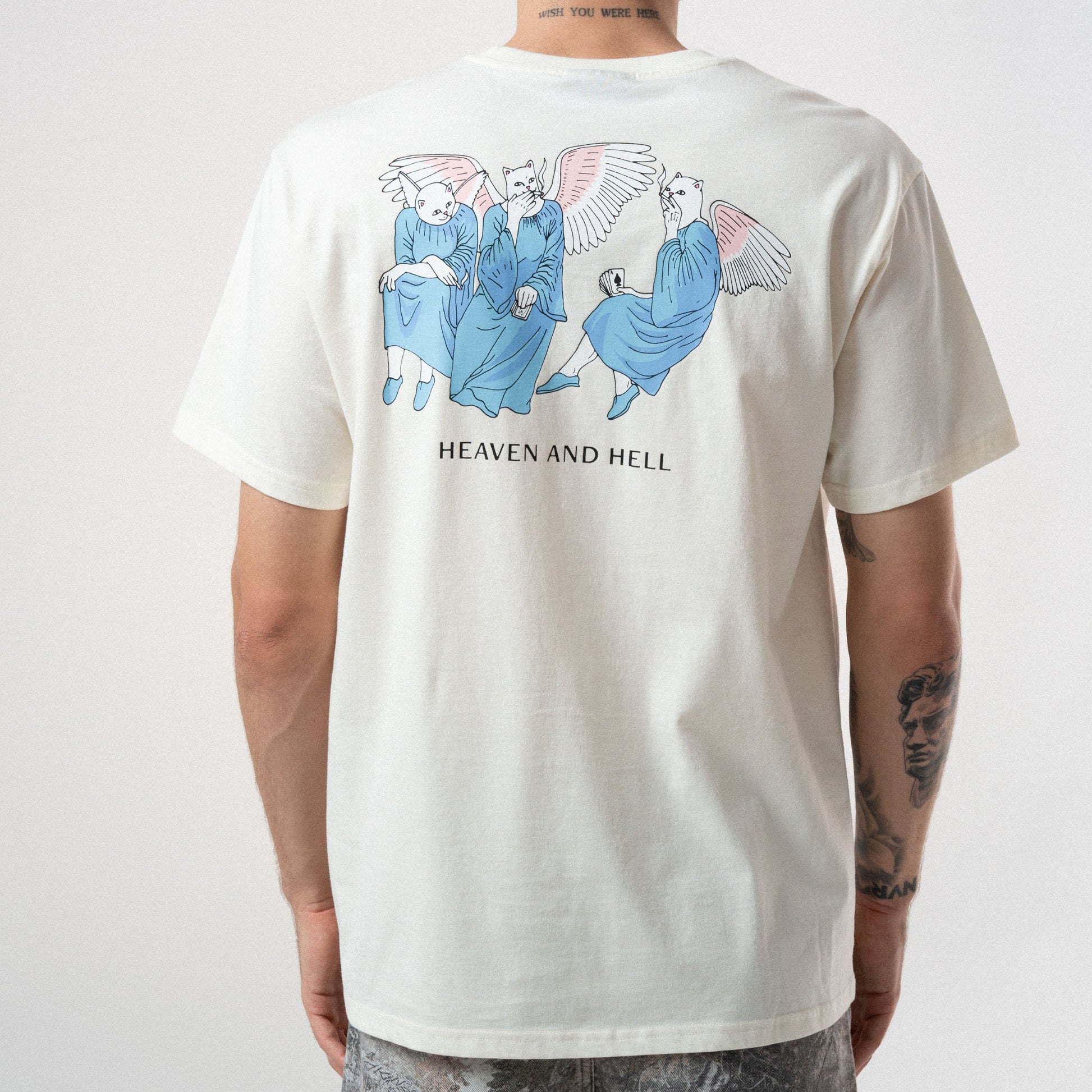 RIPNDIP Heaven and Hell Tee (Bone)
