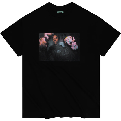 Violet "SQUEAKY" T-SHIRT Black