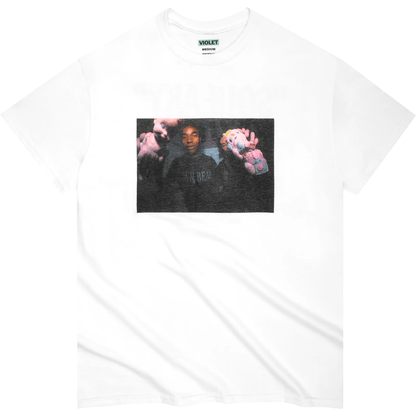 Violet "SQUEAKY" T-SHIRT White
