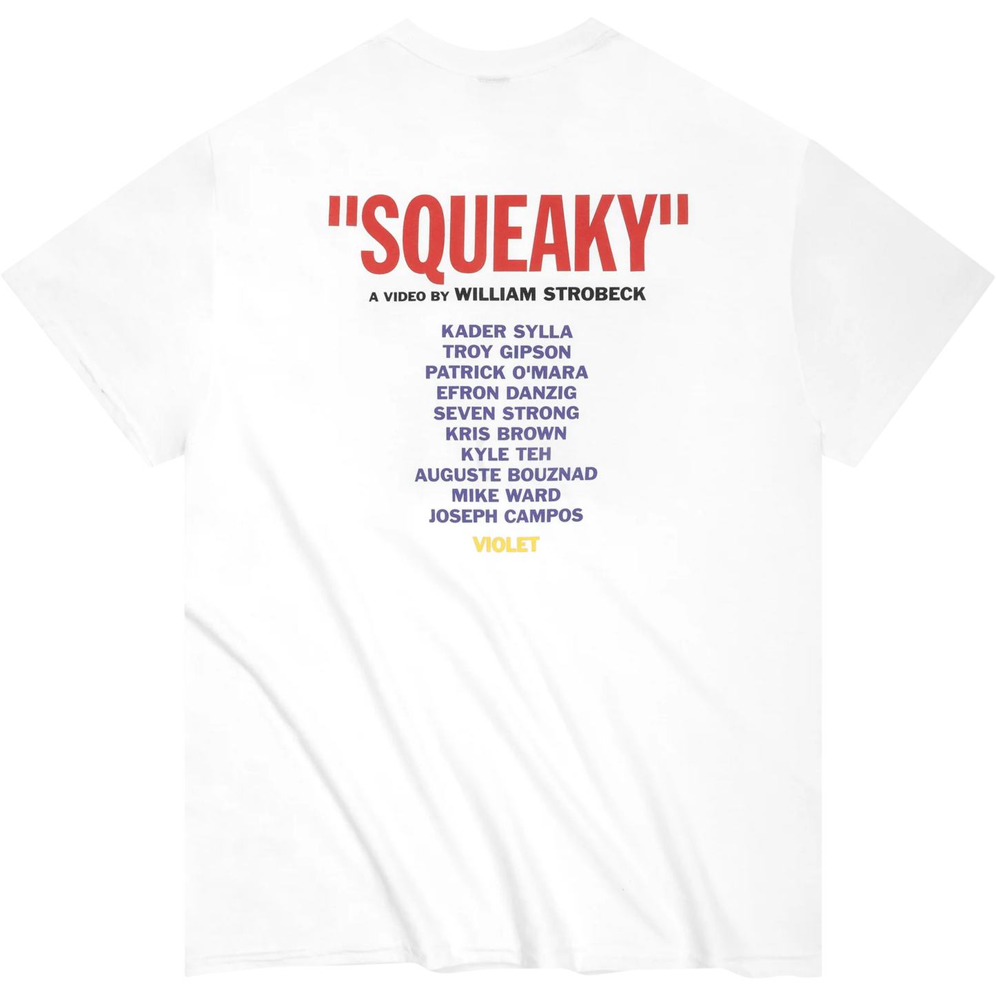Violet "SQUEAKY" T-SHIRT White