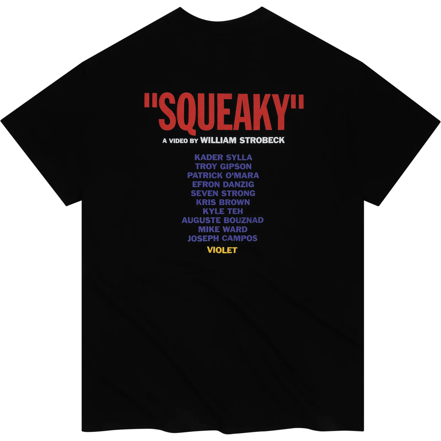 Violet "SQUEAKY" T-SHIRT Black
