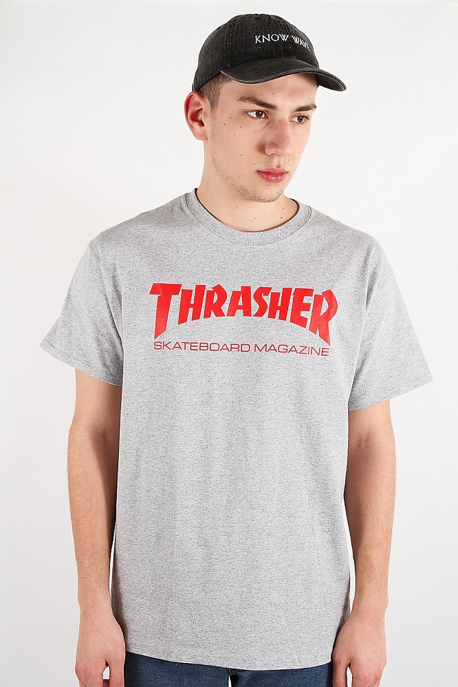 THRASHER Skate Mag S/S Tee - GREY/MOTTLED | T-Shirts | Oberteile ...