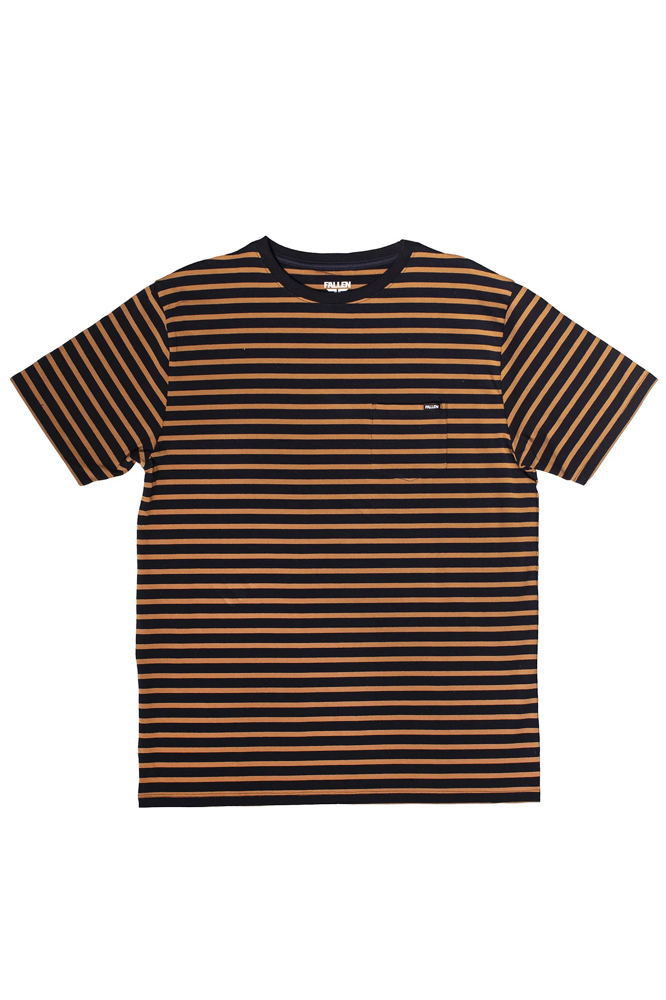 FALLEN Stripes Tee Navy Blue Habano | T-Shirts | Oberteile | Mantis ...